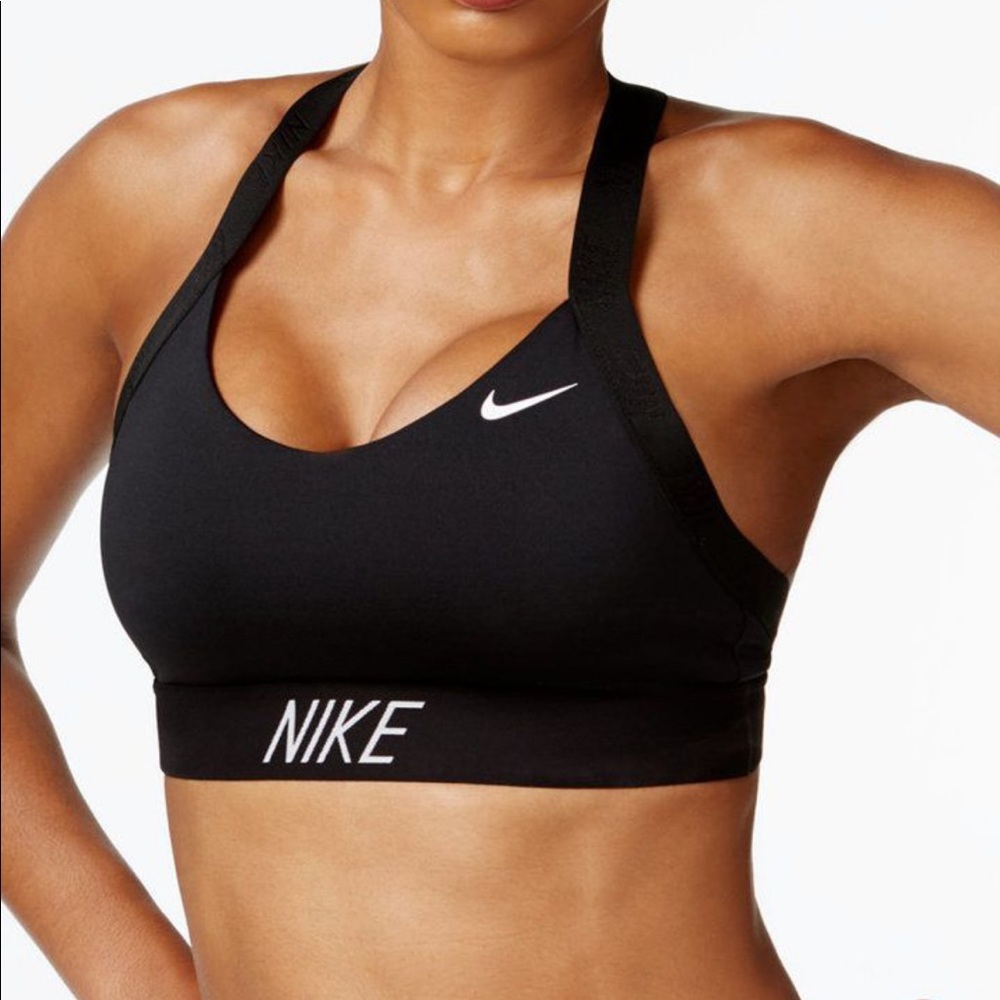 Nike Women's Black Pro Cross-Back Low-Impact